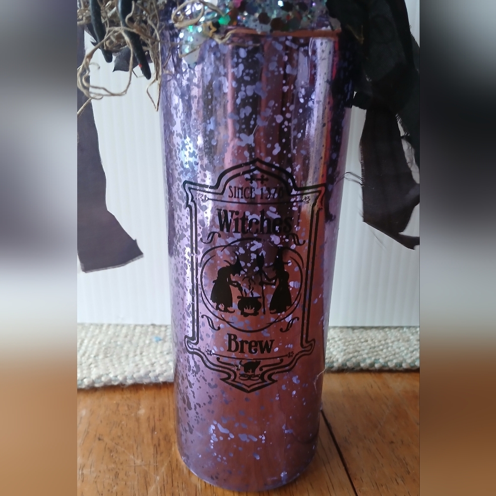 Apothecary Halloween bottle, altered art potion bottles, mixed media apothecary - Picture 2 of 9